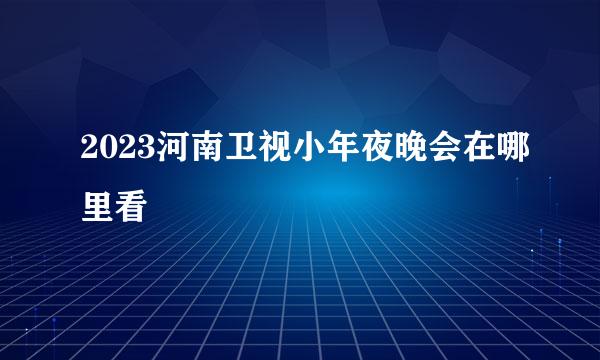 2023河南卫视小年夜晚会在哪里看