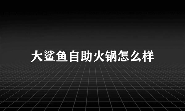 大鲨鱼自助火锅怎么样