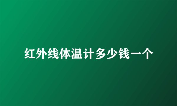 红外线体温计多少钱一个