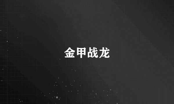 金甲战龙
