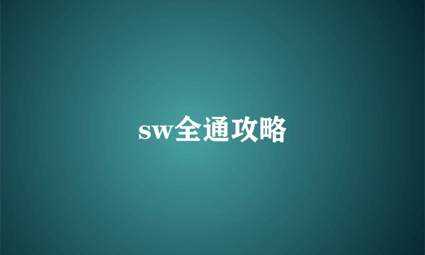 sw全通攻略