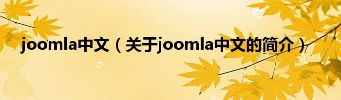 joomla中文（关于joomla中文的简介）