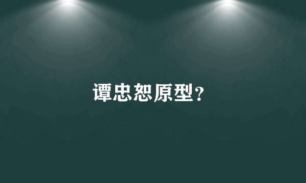 谭忠恕原型？