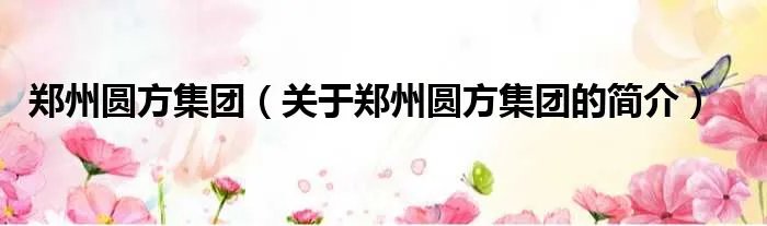 郑州圆方集团（关于郑州圆方集团的简介）