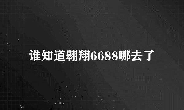 谁知道翱翔6688哪去了