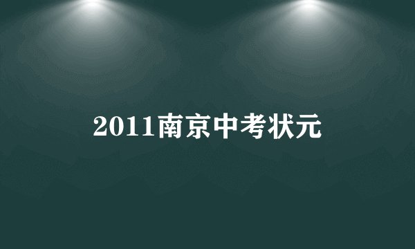 2011南京中考状元