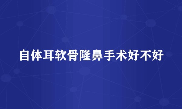 自体耳软骨隆鼻手术好不好