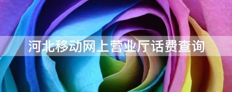 河北移动网上营业厅话费查询