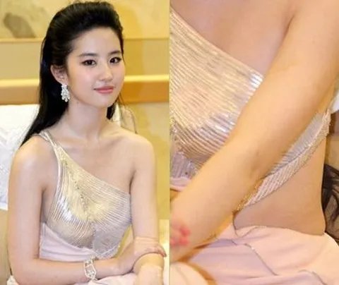 刘亦菲被抓胸艳照 男子近身偷拍胸部走光