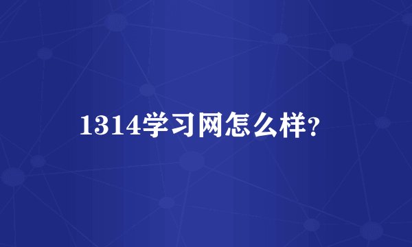 1314学习网怎么样？