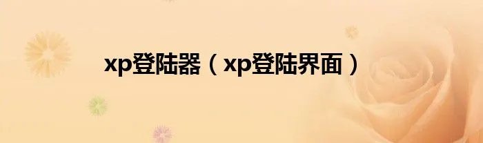 xp登陆器（xp登陆界面）