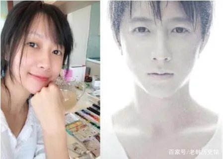 景甜和蔡徐坤长像酷似，明星跨性别撞脸都有谁呢？