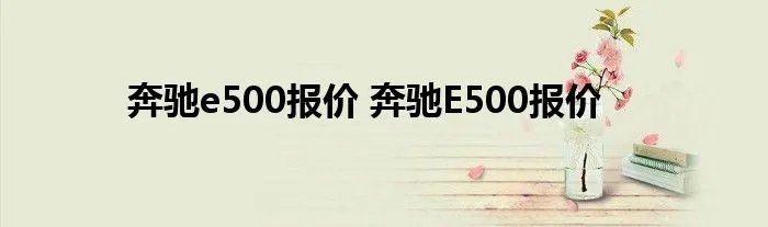 奔驰e500报价 奔驰E500报价