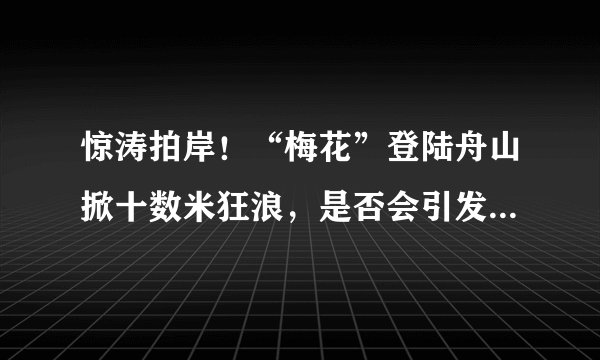 惊涛拍岸！“梅花”登陆舟山掀十数米狂浪，是否会引发自然灾害？