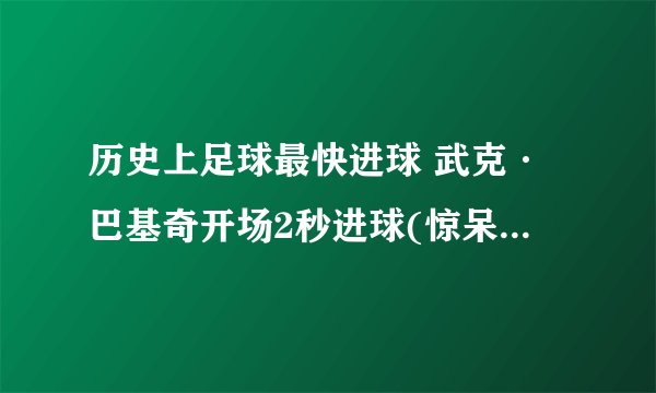 历史上足球最快进球 武克·巴基奇开场2秒进球(惊呆了)(3)