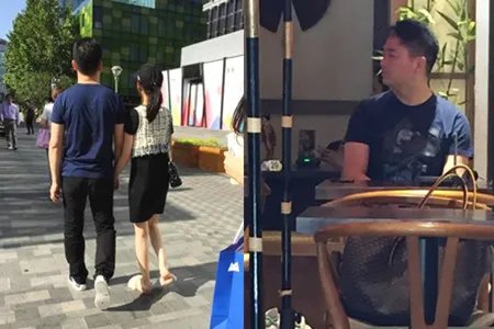 刘强东夫妻下午茶 低调出行太接地气了