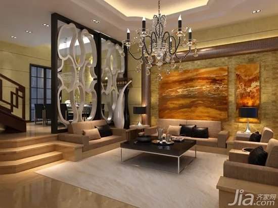 客厅与卧室隔断墙效果图赏析