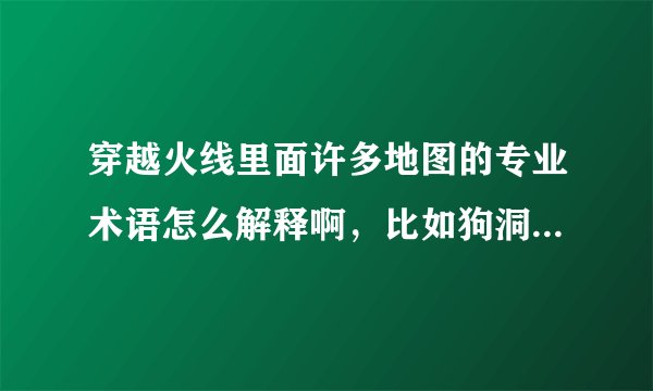 穿越火线里面许多地图的专业术语怎么解释啊，比如狗洞是指那里？