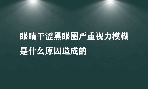 眼睛干涩黑眼圈严重视力模糊是什么原因造成的