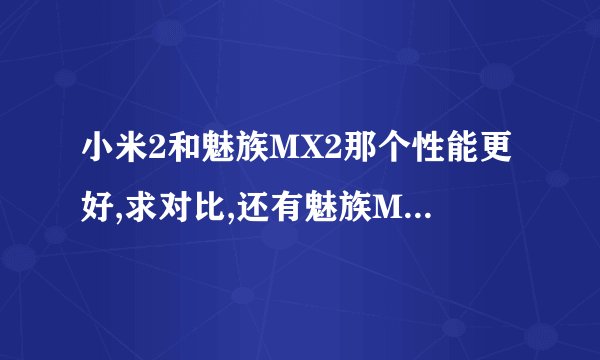 小米2和魅族MX2那个性能更好,求对比,还有魅族MX2 re认证版是什么意思