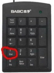 numpad1是哪个键