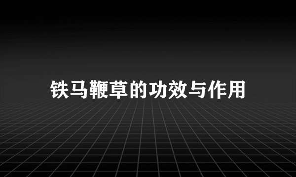 铁马鞭草的功效与作用