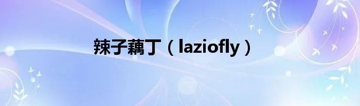 辣子藕丁（laziofly）