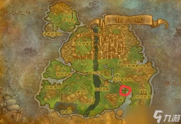 《魔兽世界》艾伦达尔瀑布位置