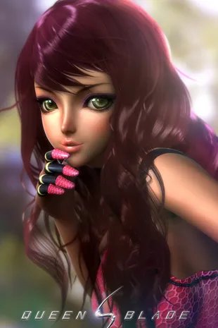 韩18禁3D游戏《女王之刃》主角超级性感壁纸