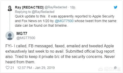 近日FaceTime曝出重大安全漏洞，苹果是否很早就知晓了这个问题？