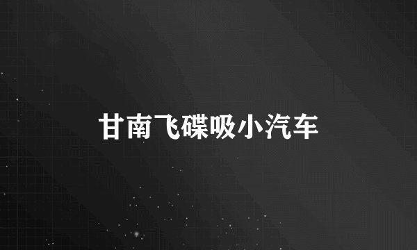 甘南飞碟吸小汽车