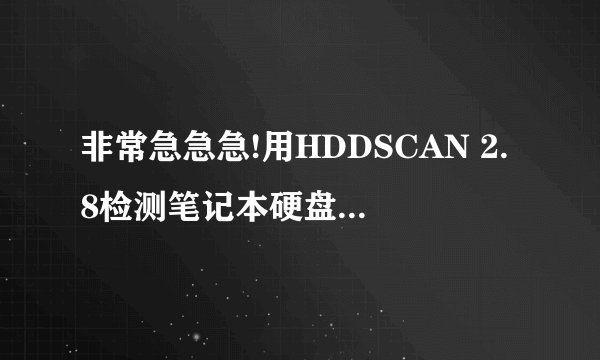非常急急急!用HDDSCAN 2.8检测笔记本硬盘,有坏道怎么处理?