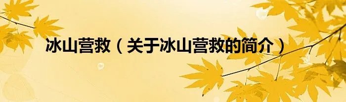 冰山营救（关于冰山营救的简介）