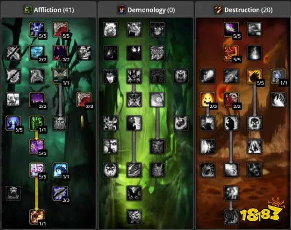 魔兽世界tbc痛苦术士练级天赋点什么 tbc痛苦术练级天赋加点推荐