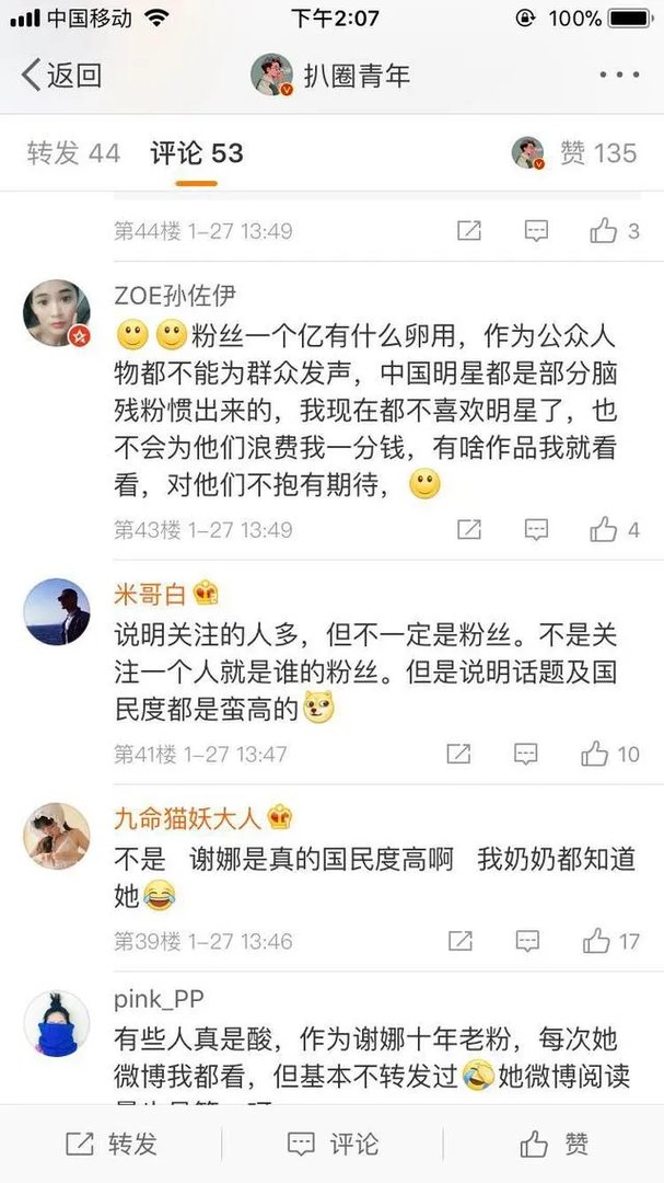 谢娜微博近一亿的粉丝,真实可信度有多高?