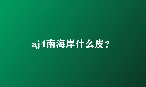 aj4南海岸什么皮？
